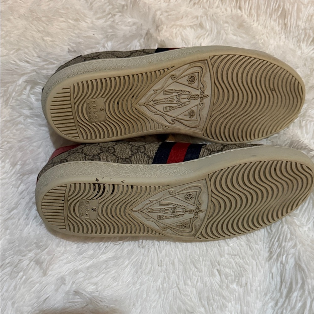 Gucci Women’s GG Supreme Sneaker in Brown with Red & Blue - Picture 7 of 7